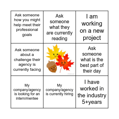 Networking Bingo Card