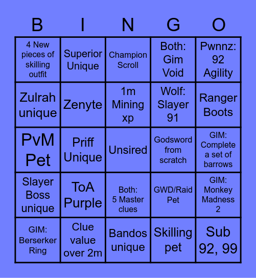 Rando Bingo Card