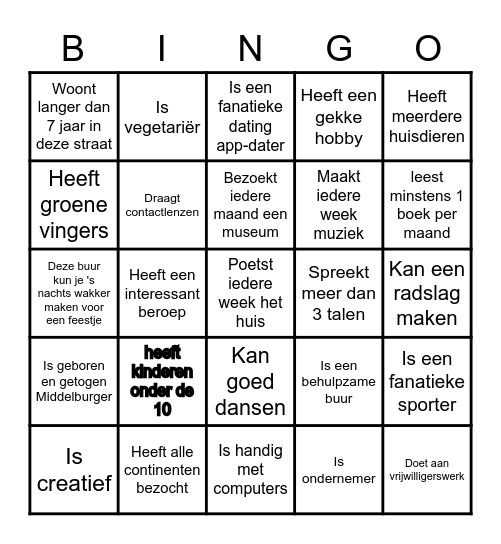 Burendag 2022 Windwijzer Bingo Card