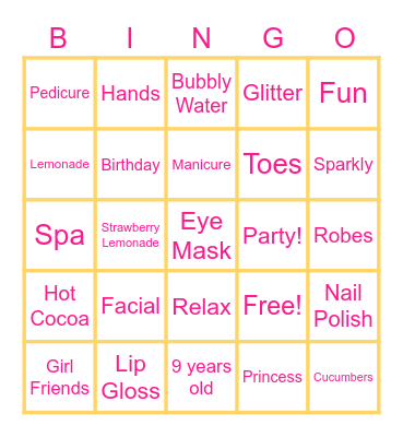 Adalyn's 10th Birthday! Bingo Card