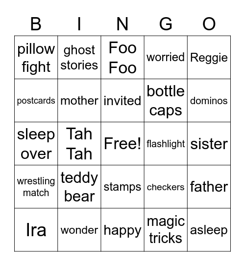 Ira Sleeps Over Bingo Card