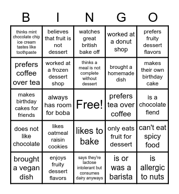 Get a signature from someone who... Bingo Card