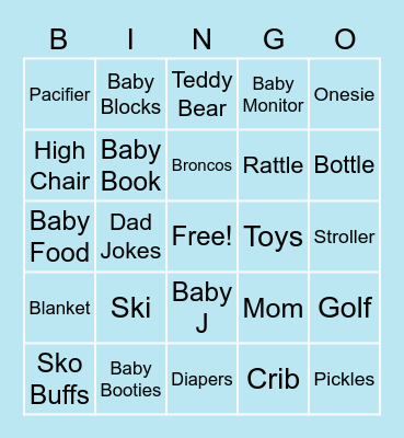 Baby Bingo Card