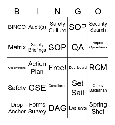 Lingo Bingo Card