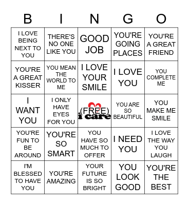 WORDS OF AFFIRMATION Bingo Card