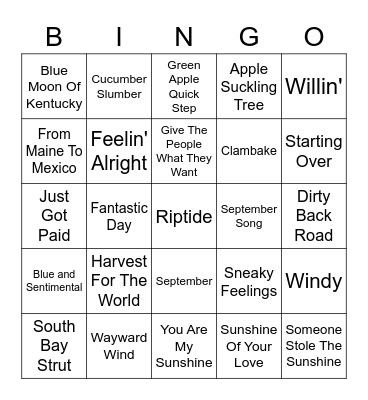 Vinyl Bingo - September Edition Bingo Card