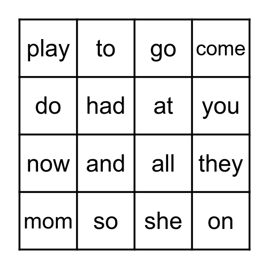 sight-words-bingo-card