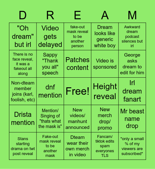 Dteam Meetup Bingo! Bingo Card