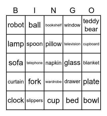 My House #1 Bingo Card