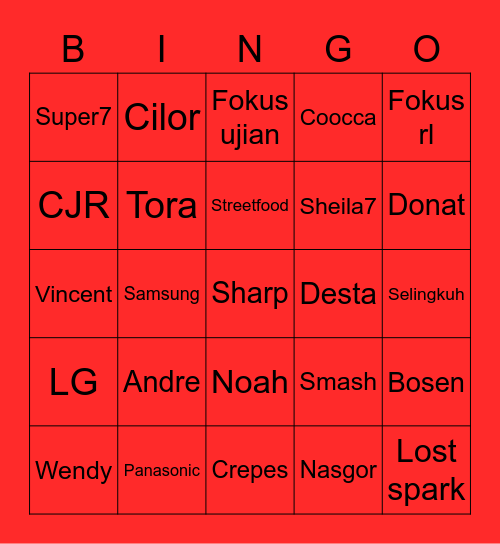 Bingo biasa aja Bingo Card