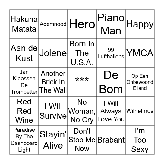 VLAMINGS MESSENALLE Bingo Card