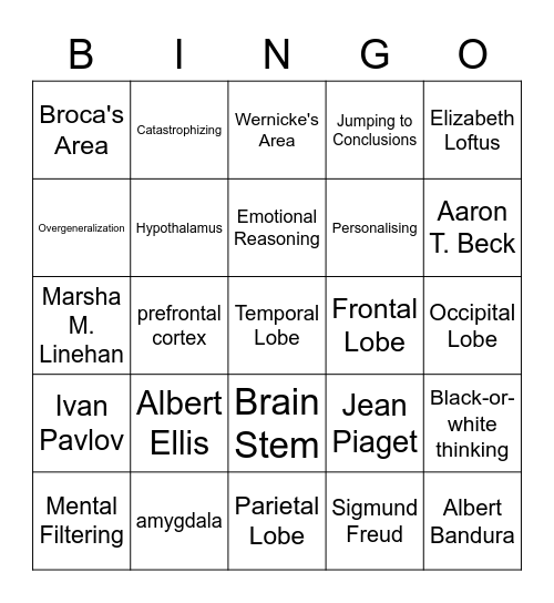 Bingo! - World of Psychology Bingo Card