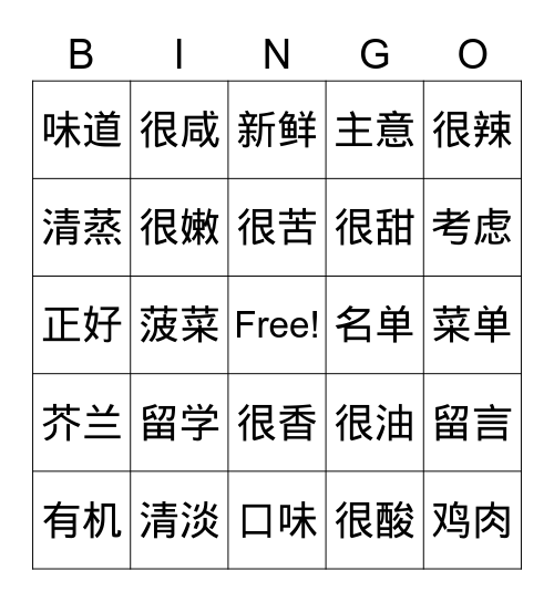 M3 IC3 Lesson 3 Bingo Card