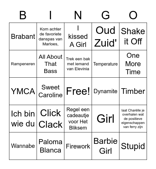 Elevinia Bingo Card