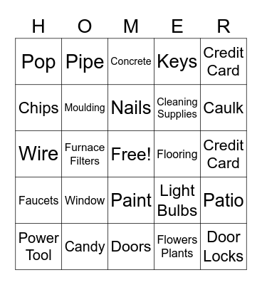 Cashier Bingo! Bingo Card