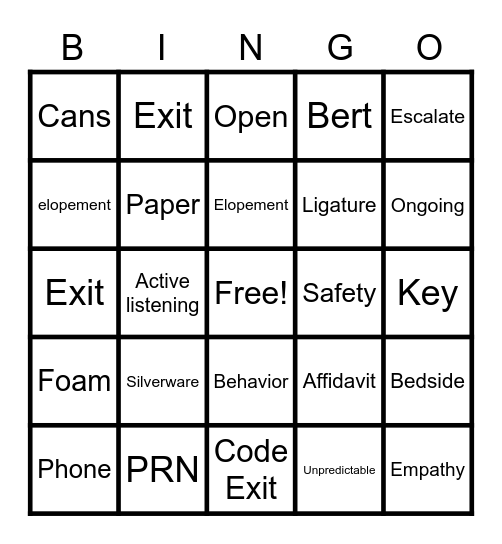 CO BINGO Card