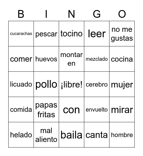 ¡Qué Asco! Bingo Card
