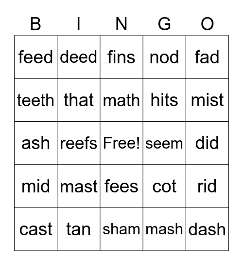 BINGO Card