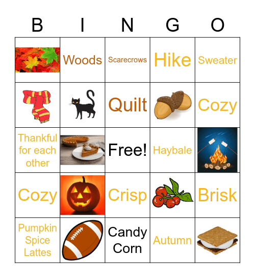 Hello Fall! Bingo Card