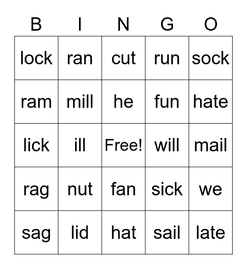 BINGO Card