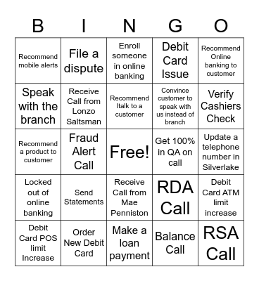 CRC Bingo Card