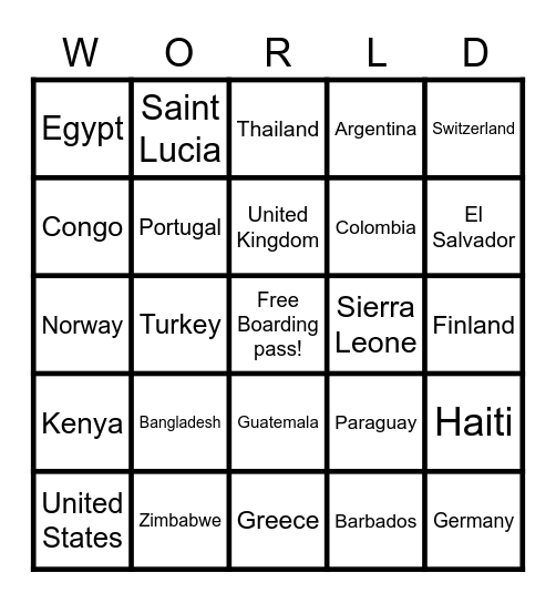 GHRR World Bingo - CS week 2022 Bingo Card
