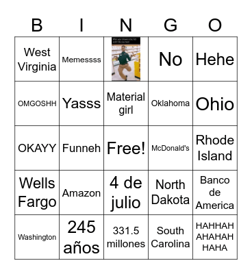 blank Bingo Card