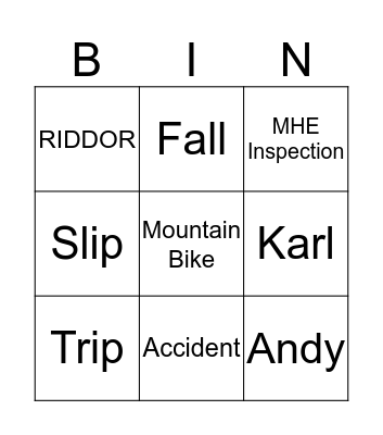 H&S Bingo West Hallam Bingo Card