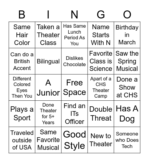 Fine Someone That Matches Bingo Card