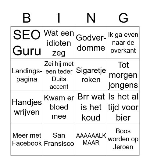 Criens Bingo Card