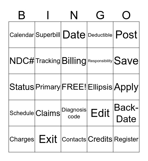 Office Practicum  Bingo Card