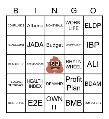 DF/DL Bingo Card