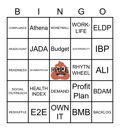 DF/DL Bingo Card