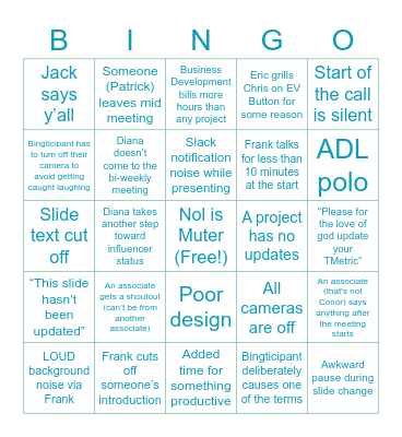 ADL Bi-Weekly Bingo Card
