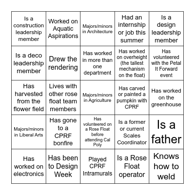 Find Someone Who... Bingo Card