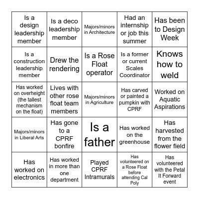 Find Someone Who... Bingo Card