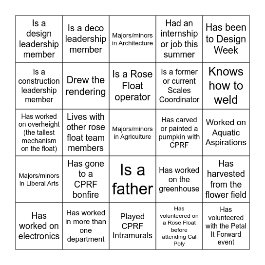 Find Someone Who... Bingo Card