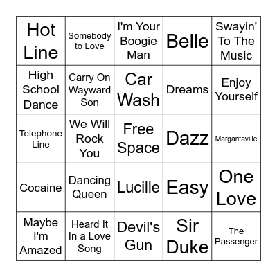 1977 #2 Bingo Card