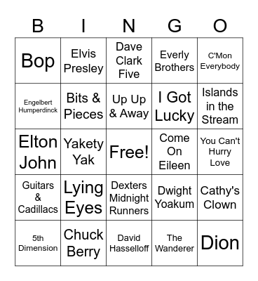 Gm 4 Music Oct 2022 Large X Bingo Card