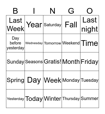 2 Bingo Card