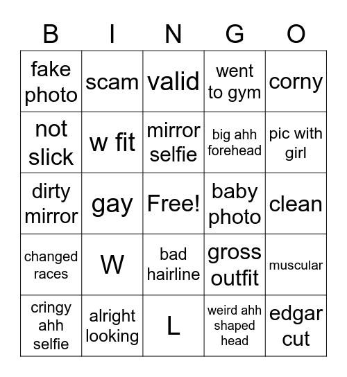 glow ups Bingo Card