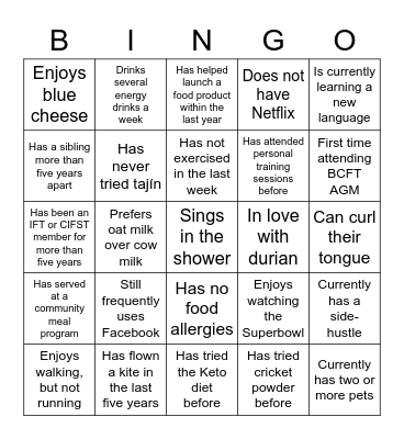 Get-To-Know-You Bingo Card