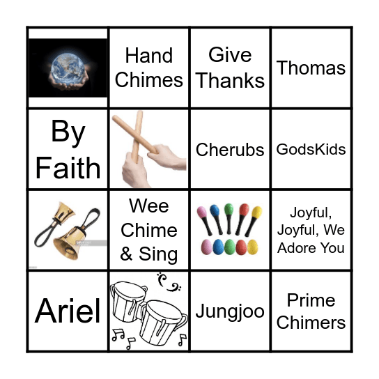 Music Opening Night Bingo Card