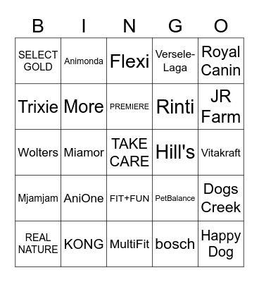 Top 25 Brands Bingo Card