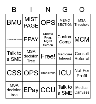 Bingo Card