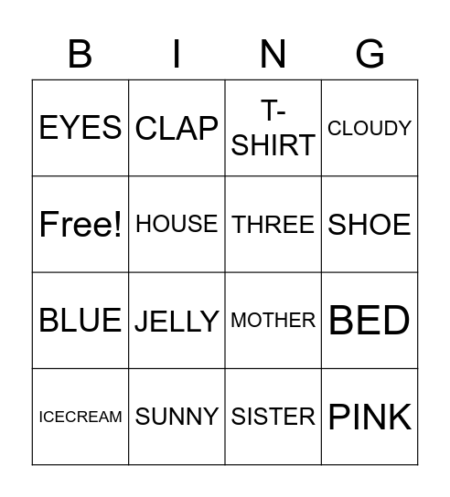 STEPS TO CLAPS Bingo Card