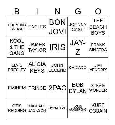 US Bingo Card