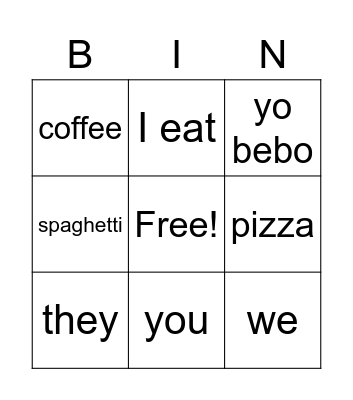 ELD Bingo Card