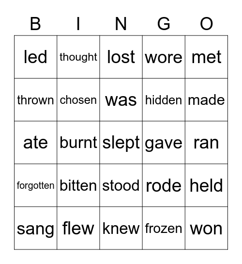 Group 6 Bingo Card