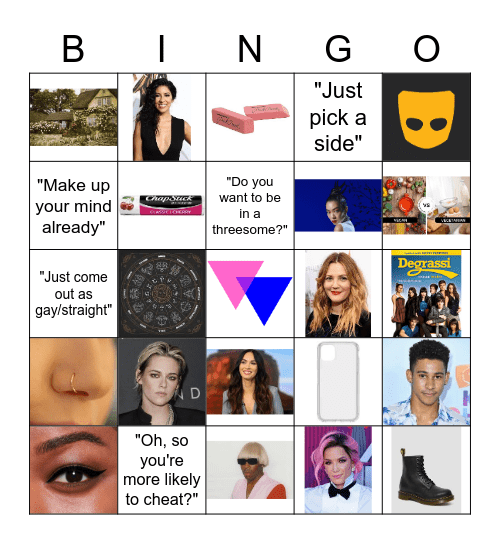 Bi-ngo Night Bingo Card